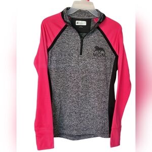 MGM Resort International Womens Hot Pink & Black Long Sleeve SMALL Dri-Fit Shirt